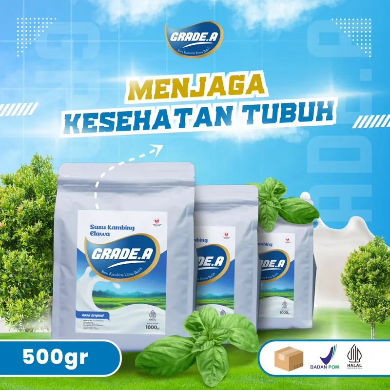 SUSU KAMBING ETAWA BUBUK GRADE A KEMASAN 500gr ALL VARIAN 0