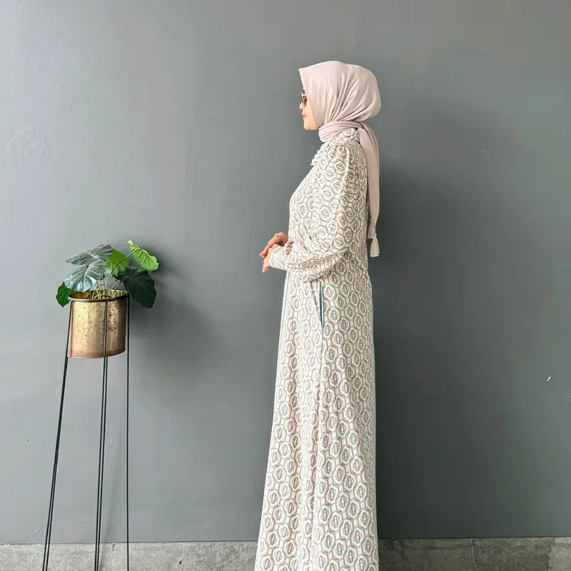 Risya Dress by Jelita Cantik Manis Elegant Lembut Muslim Nyaman Panjang Rayon 2