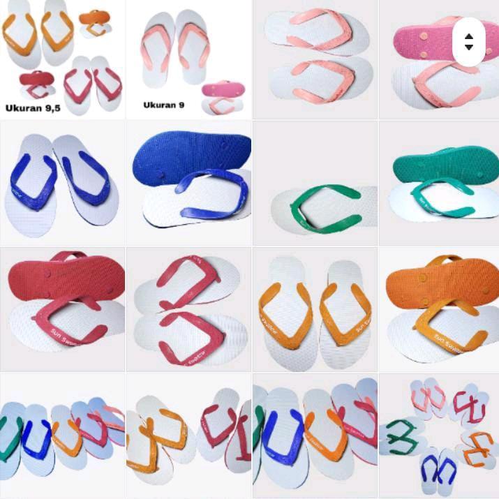 ECERAN SATUAN DAN GROSIR 1/2LUSIN!!!Sun Swallow Classic Warna SERI 9-10,5(38-41) Sandal Jepit Karet putih fleksibel sexy 7