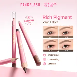 [Pinky]PINKFLASH OhMyPinkFlash Eyebrows Tahan Air Tahan Keringat Tahan Lama Mudah Dipakai Tahan Lama Lembut Ujung Pensil Alis Mata 4 colors E02