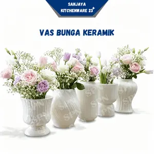 Vas Bunga Aesthetic Keramik Banyak Model | Sanjaya Kitchenware 23