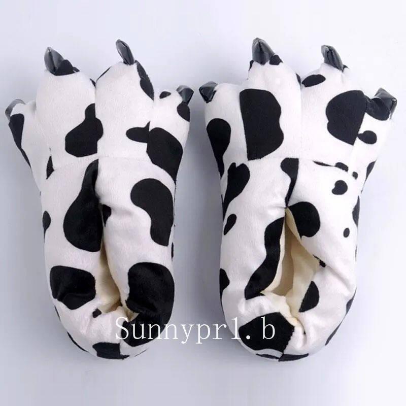 Cartoon Animal Shoes Paw Shoes Autumn and Winter Lovers Bag with Warm Shoes Men and Women Children Monster Home Shoes 2