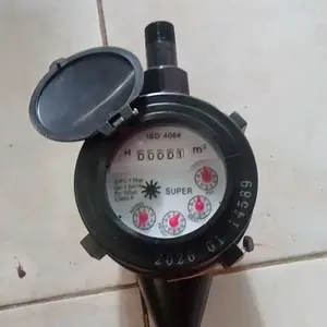 Meteran Air Bodi Pvc Plastik 1/2 Inch Ukur Arus Air Water Flow Meter DN15 PVC