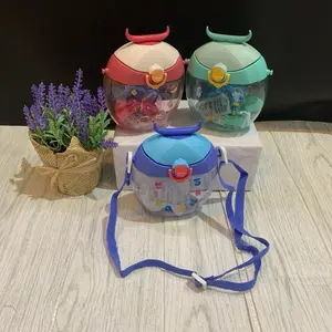 Botol Minum Anak Karakter Seliya Volume 400 ml dengan Tali Pengaman dan Desain Lucu untuk Anak-anak