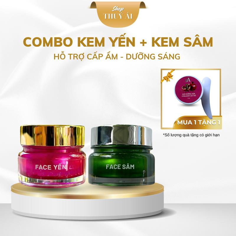 [Mua 1 Tặng 1] Combo 1 Kem Yến + 1 Kem Sâm Thúy Ái Beauty Hỗ Trợ Dưỡng Da, Cấp Ẩm
