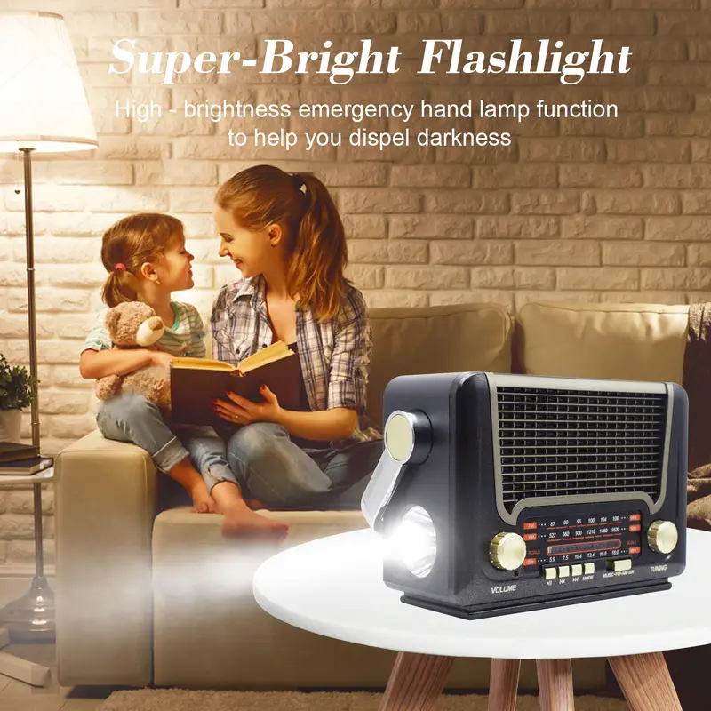 (COD) Merodith Radio Retro Portable 3-in-1 FM/AM/SW | Speaker Bluetooth & Power Bank USB/TF 527BTS - 100% Original! 4