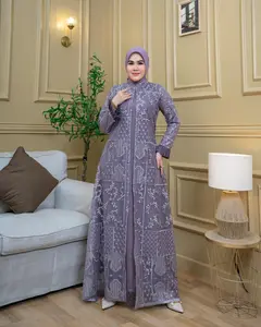 Kinarya Dres II Tille Bordir /Gamis Size M - 5L 98cm - 130cm Gamis Jumbo/ Gamis Semi Outer / Gamis Terbaru / Gamis Kekinian / Gamis Modern / Dress Pesta / Gamis Kondangan / Seragaman Pesta brukat