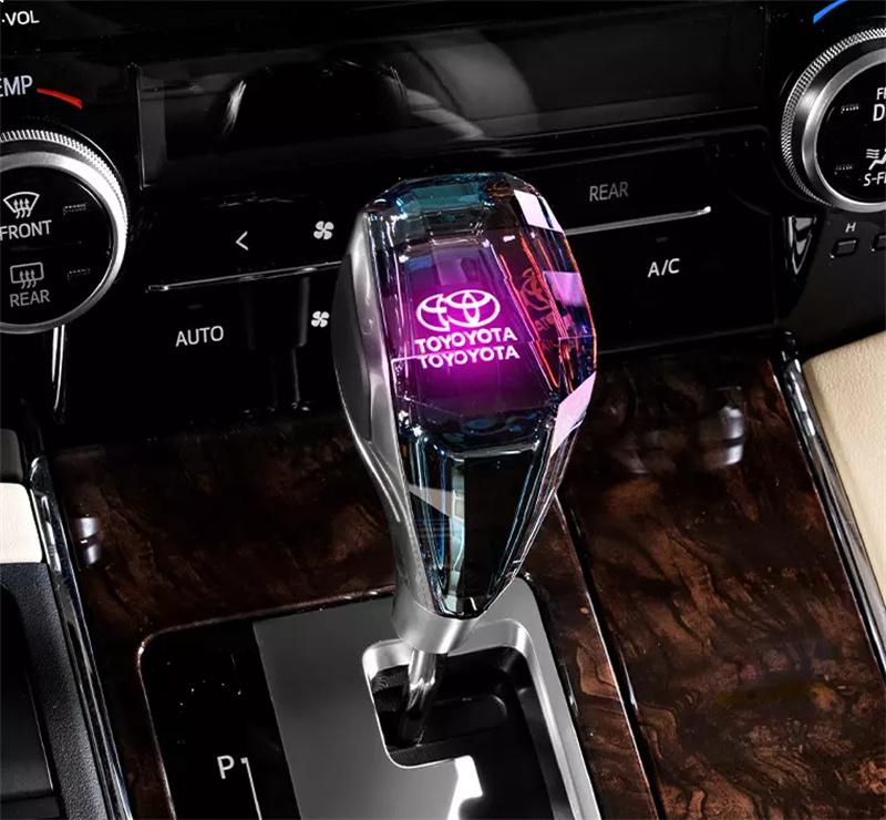 Car decoration Crystal Handle Gear Shift Knob with LED For Toyota Universal Accessories 1