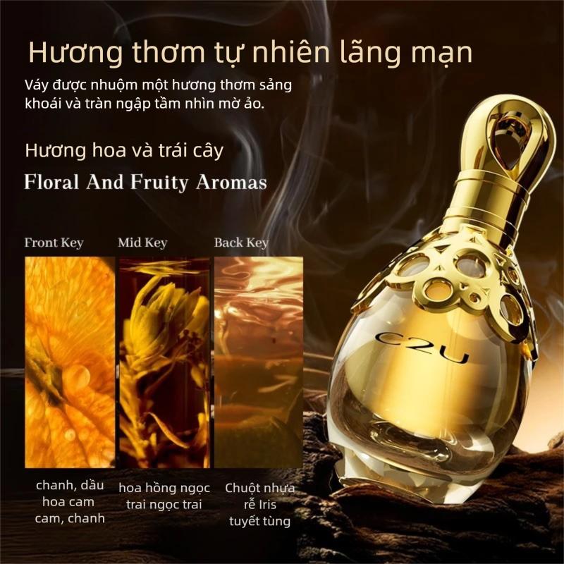 Nước hoa cao cấp, C2U, hương hoa và trái cây, tươi mát và lưu hương lâu, 100ml/chai, thích hợp cho các bữa tiệc và hẹn hò, quà tặng lý tưởng, dành cho cả nam và nữ