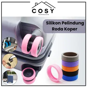 COSY 1pcs Silikon Pelindung Roda Koper Over Ring Karet Roda Koper Pengganti Cincin Karet Luggage Wheel
