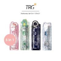 Gambar TRG Stationery Pencil Eraser Ruler Sharpener Set 5 in 1 STA-51 - Set Alat Tulis Pensil Penghapus Penggaris Rautan TRG - Astronaut dari ATK & Co Kota Bandung 1 Tokopedia