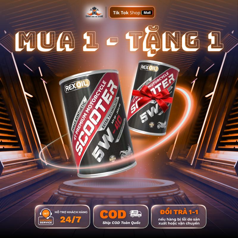   Voucher TikTok 100k  Combo 2 Chai Dầu Nhớt Xe Tay Ga Rexoil Scooter Dung Tích 800ml Nguyên Seal - Không Kèm Quà 