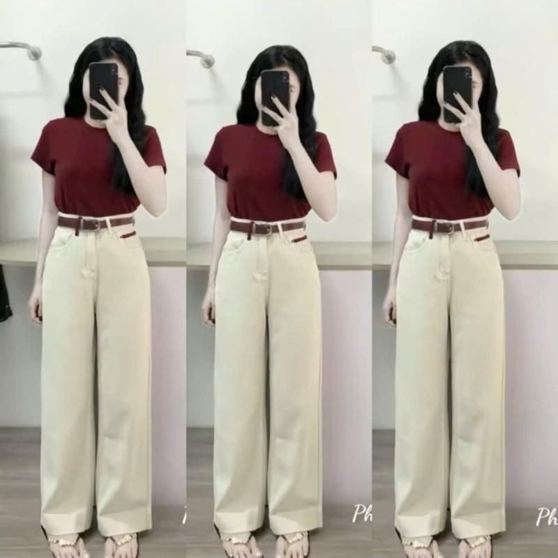 [ 8386 Deal mở bán-Loại đẹp ]Quần jeans nữ nấm lùn 95cm  jean mềm không co giãn 4 màu túi kiểu .Tôn Dáng 2
