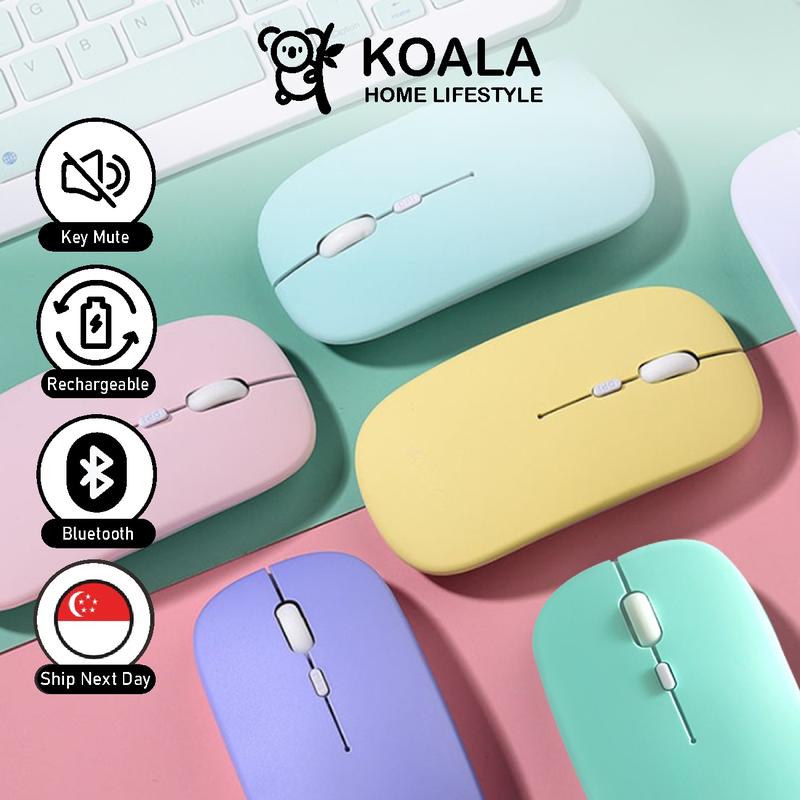  Koala Home Bluetooth Wireless Silent Mouse with 2.4GHz USB Optical Mice for PC Laptop 