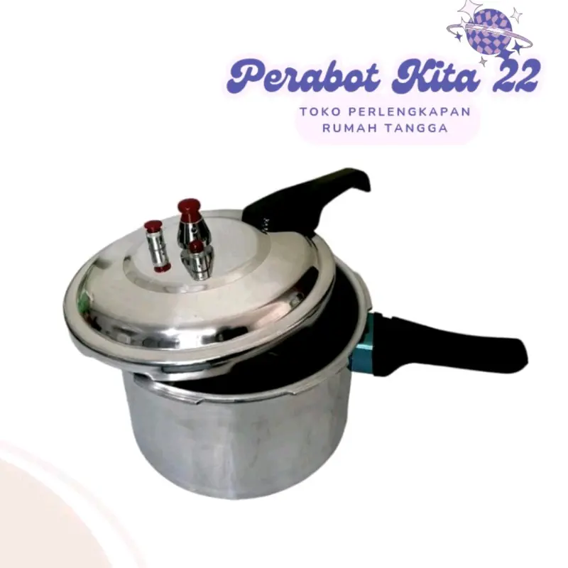 Panci Presto New Viva Pressure Cooker / 18cm / 20 cm / 24 cm / Panci Pelunak Tulang / Stainles Steel Bahan Kuat / Panci Presto New Viva 1