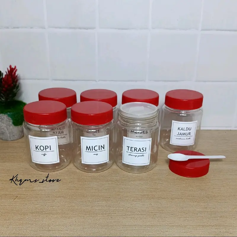 TOPLES BULAT 200 ML TUTUP MERAH FREE SENDOK DAN SETIKER DAN BUBBLE WRAP 1