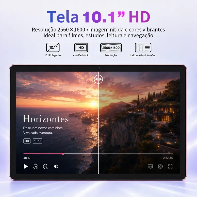 Imagem 4 de Tablet Ideal para Ver Jogos da Copa 12GB+512GB Tela Grande 10,1 Polegadas