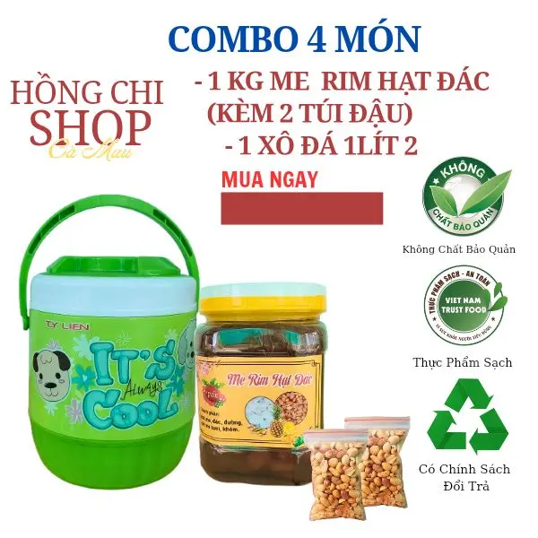 [ĐÁC NHIỀU ] - ME HẠT ĐÁC RIM HẠT DẺO +XÔ ĐÁ 1LÍT 2 + 2 TÚI ĐẬU PHỘNG (Màu Xô Gửi Ngẫu Nhiên)