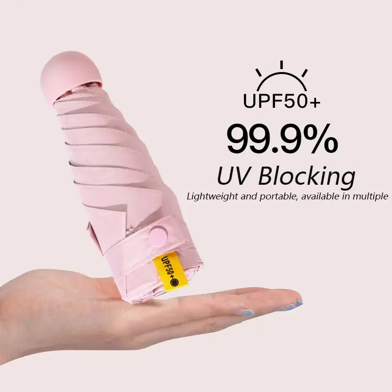 Pocket Mini  /Payung mini Umbrella 100% perlindungan UV  100% UV Protection Compact Portable Rain Folding Mini Umbrella Sports & Outdoors outdoor accessories