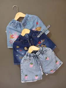 Hotpants anak dayli jeans bahan adem lembut nyaman di pakai
