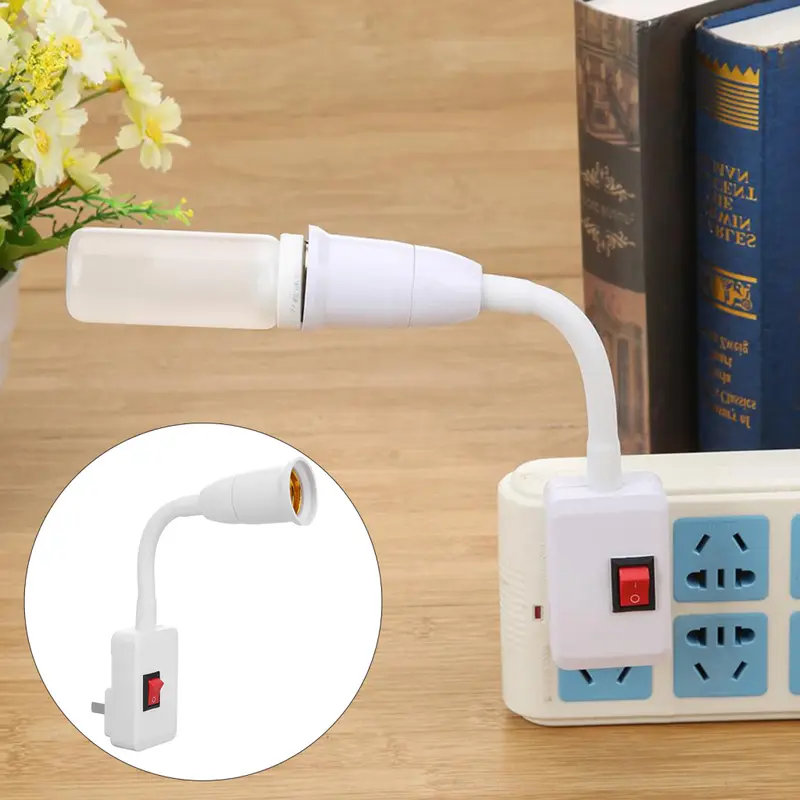 Đui Đèn, [Ze], Ổ Cắm Bóng Đèn Thực Dụng Ổ Cắm Bóng LED Tiết Kiệm Năng Lượng, Giá Đỡ Mở Rộng Linh Hoạt Xoay Có Thể Điều Chỉnh Đế Đèn, An Toàn Và Chắc Chắn, Thích Hợp Sử Dụng Tại Nhà, Đèn LED 8