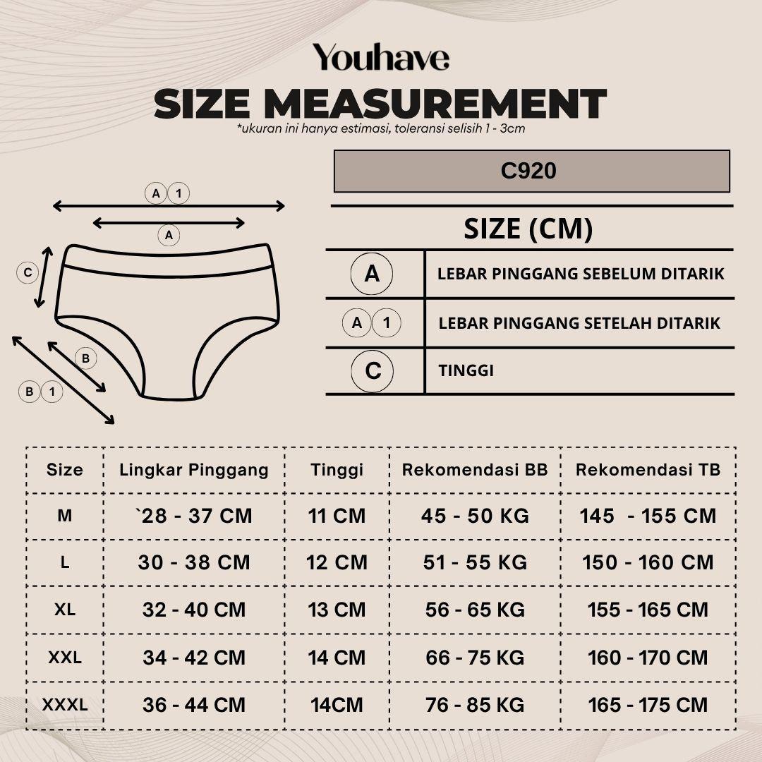 YOUHAVE X TOKO MAMA GIGI  PAKET 6 PCS CELANA DALAM SEAMLESS PANTY CD  PAKAIAN DALAM WANITA PEREMPUAN C920 Katun Pendek