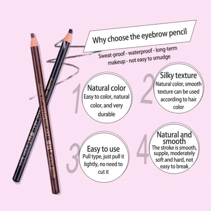 Bút Chì Kẻ Lông Mày, Không Thấm Nước, Bút Microblading, Lâu Trôi, Để Đổ Đầy Và Vẽ Chân Nét Trang Điểm Hình Xăm, 5 Màu, Dụng Cụ Trang Điểm, Bút Kẻ Mắt, Thích Hợp Để Tạo Kiểu Lông Mày, Mỹ Phẩm, Ni 8