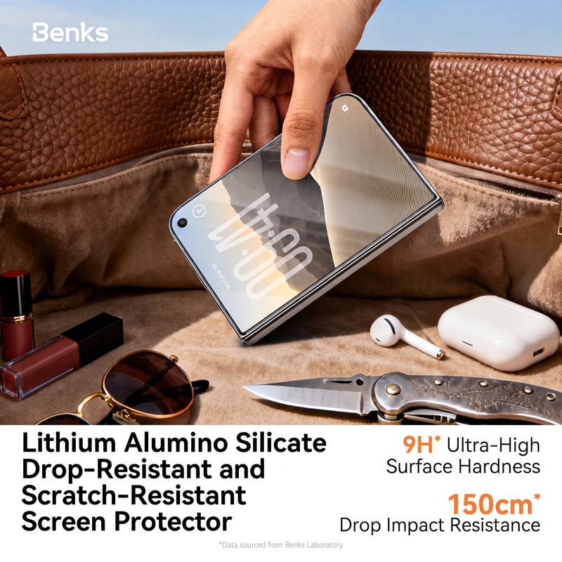Miếng dán màn hình chống trầy xước BENKS GlassWarrior Sapphire cho iPhone Duo, kính cường lực mạ sapphire, chống trầy xước, màn hình trong suốt sắc nét, phản hồi cảm ứng mượt mà, lắp đặt không tạo bọt khí, tương thích với ốp viền trước máy
