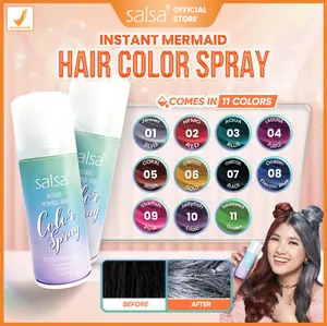 [PROMO] SALSA Instant Mermaid Hair Color Spray - Cat Semir Rambut Temporary Hair Dye Brown Black Silver Lilac Purple