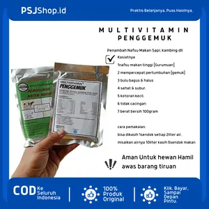 Multivitamin Penggemuk -pemacu pertumbuhan sapi, kambing, domba, babi, dll