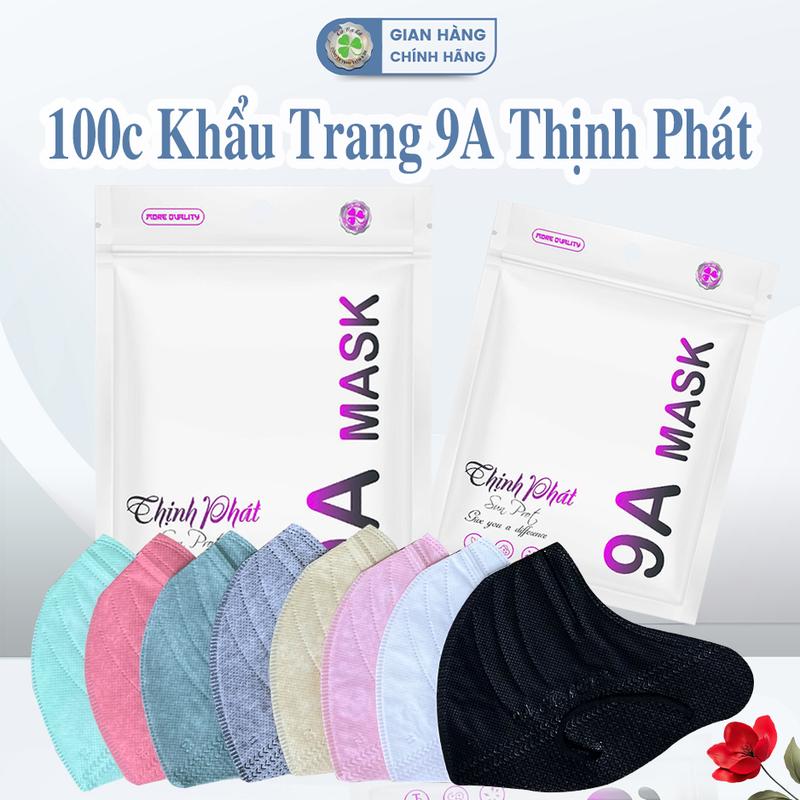 100 Chiếc Khẩu Trang Thịnh Phát 9A Mask 5 Lớp, Kháng Khuẩn Chống Nắng Tốt Quai Đeo Co Dãn Không Bí Thở Form To Từ 45-90kg