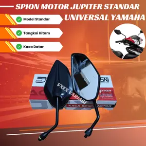 Spion Standar Jupiter Z Mx Vixion Drat Universal Yamaha Tangkai Hitam Kaca Cembung