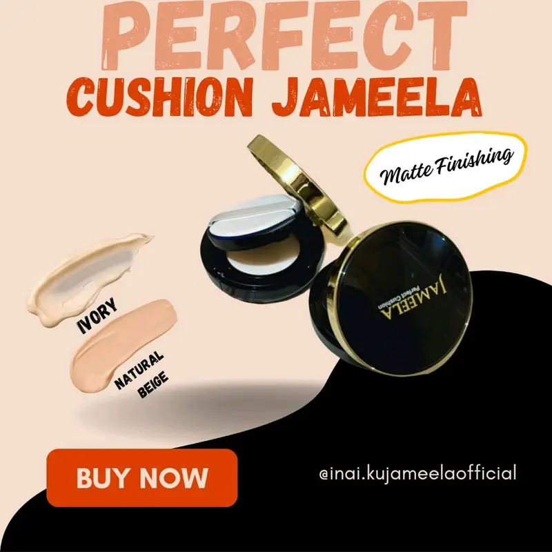 PERFECT CUSHION JAMEELA || BEDAK BASAH || FOUNDATION SPF 35++ || ADA 2 SHADE IVORY & NATURAL BEIGE 0