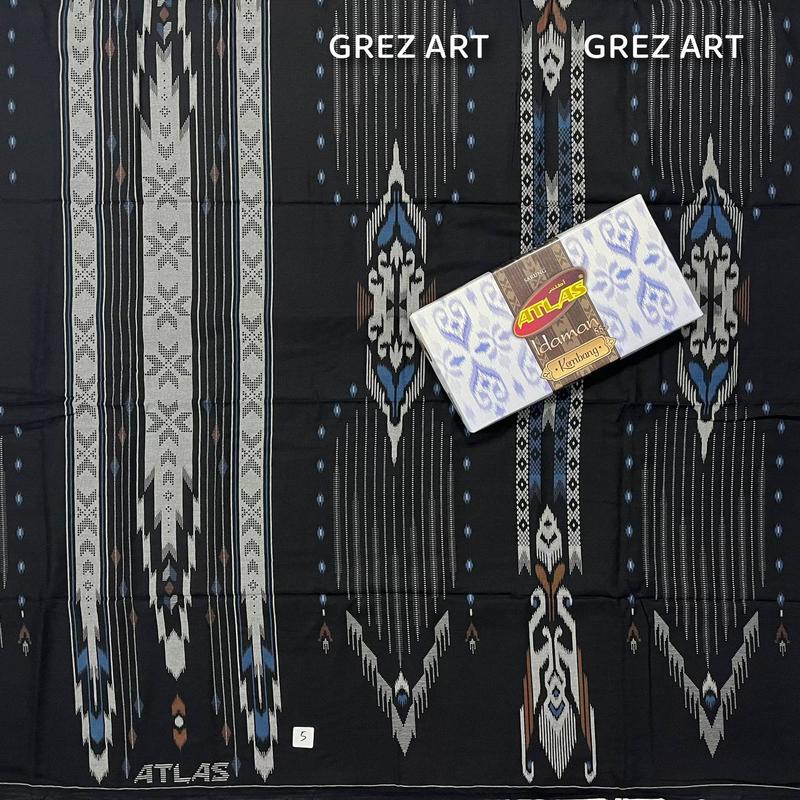 Sarung Atlas Idaman Kembang - Motif BHS Hitam Batik 3