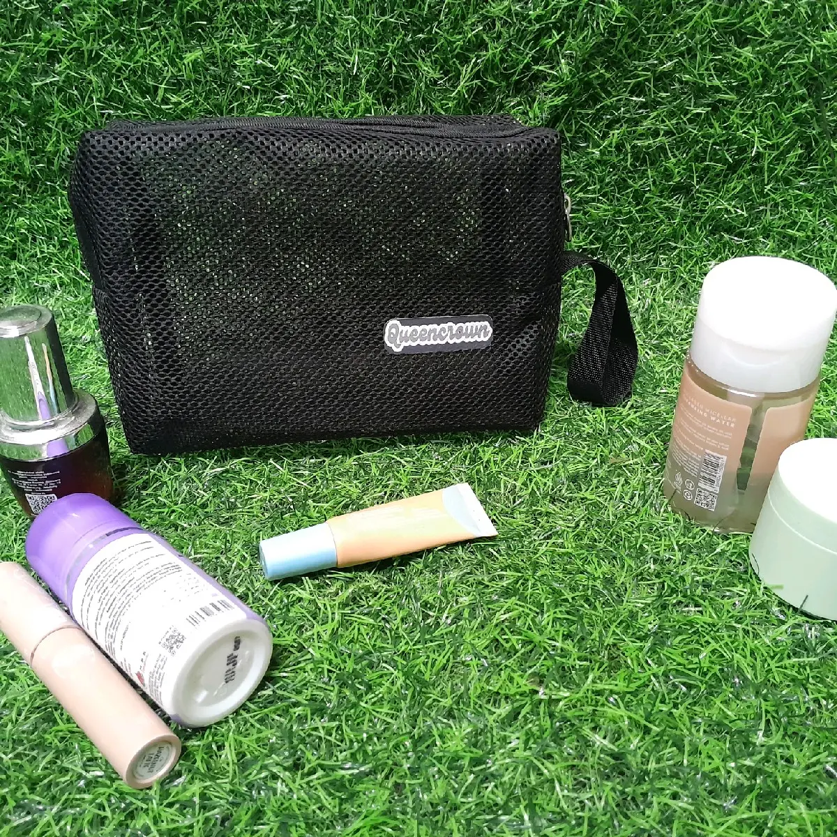 puch makeup tas make up queencrown17  Wanitaskincar multifungsi waterproof pvc travelling