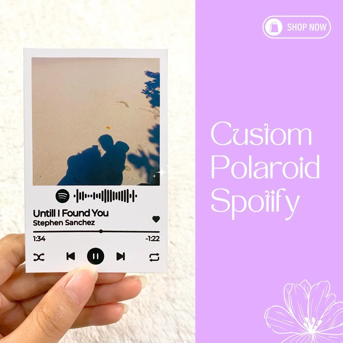 Custom Polaroid Spotify / Bebas Custom Foto dan Lagu (Harga Satuan)