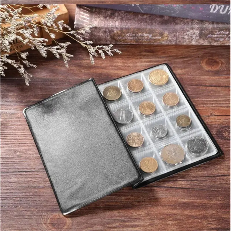 120 Coins Storage Book Commemorative Coin Collection Album Holders Collection Volume Folder Hold Multi-Color Empty Coin