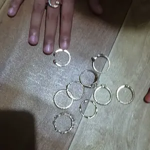 Cincin 1 Set 10 pcs Moon Bulan Sabit Aksen Mutiara Lapis Geometris Stack Ring Fashion Korea