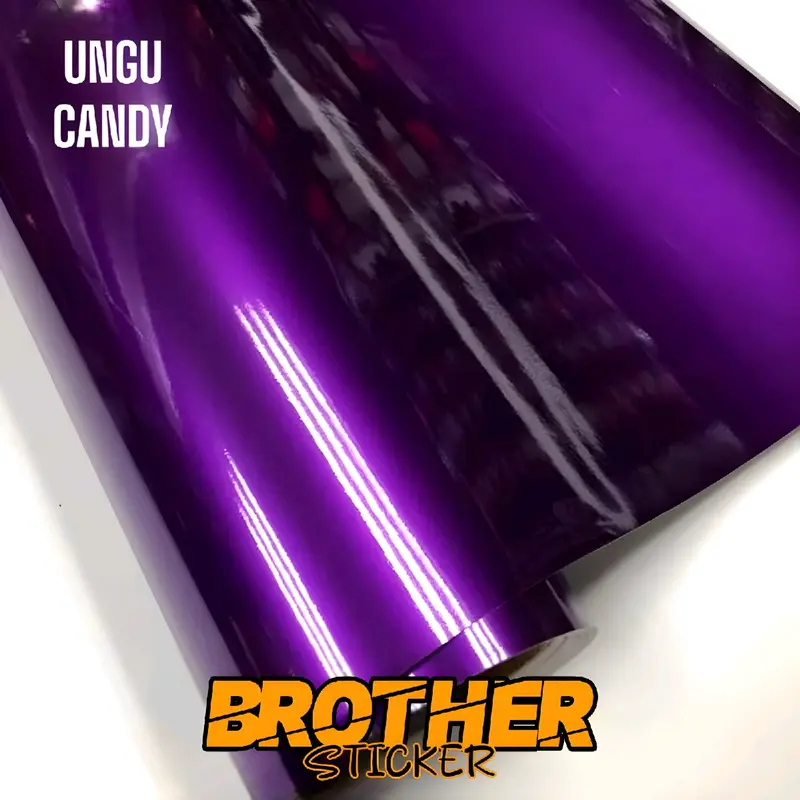 stiker skotlet ungu violet chrome mirror sticker ungu candy glossy metalik Motorcycle 7