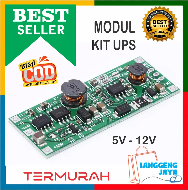 Modul Kit UPS Backup Power Input DC 5-12V Output DC 9V atau 12V 0