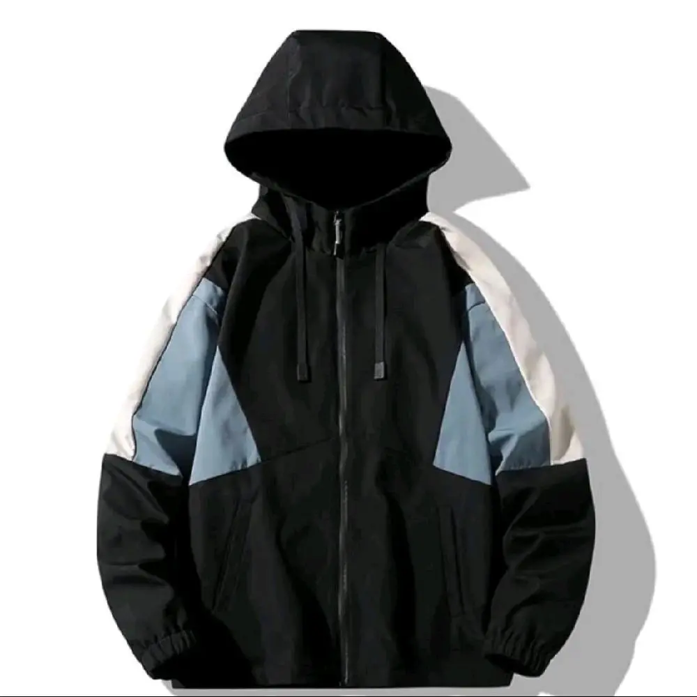 COSTURA JAKET PRIA CASUAL WINDREAKER TEBAL BLACK SERIES