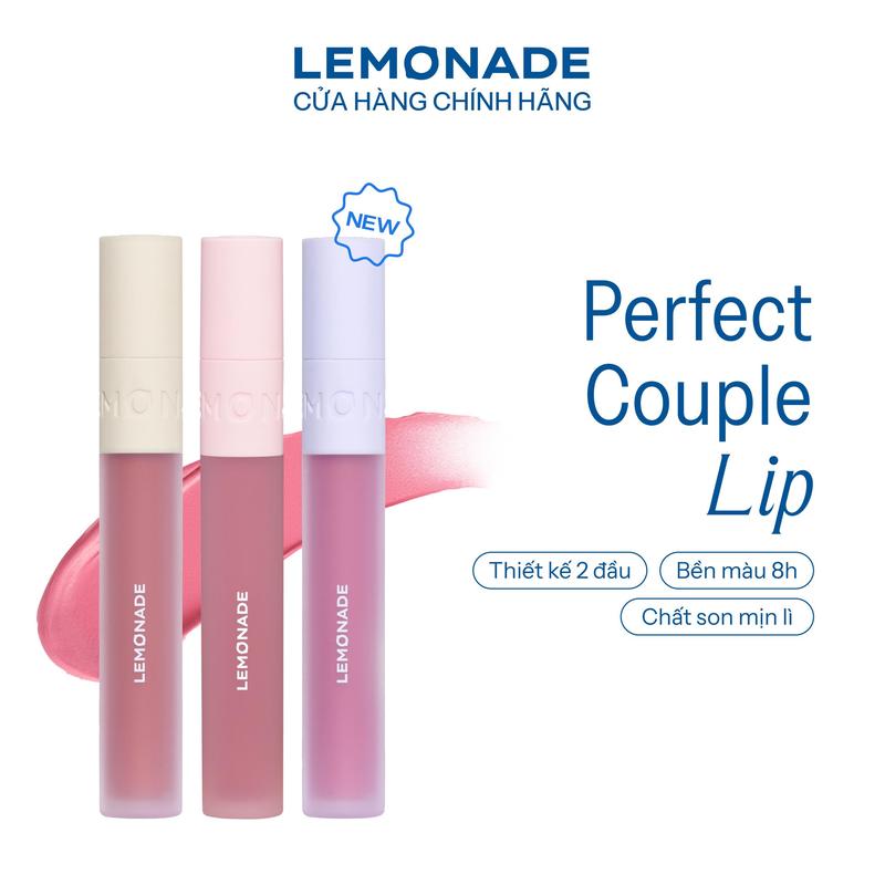 FLASH DEAL Son kem mịn lì thuần chay LEMONADE Perfect Couple Lip 3.5g