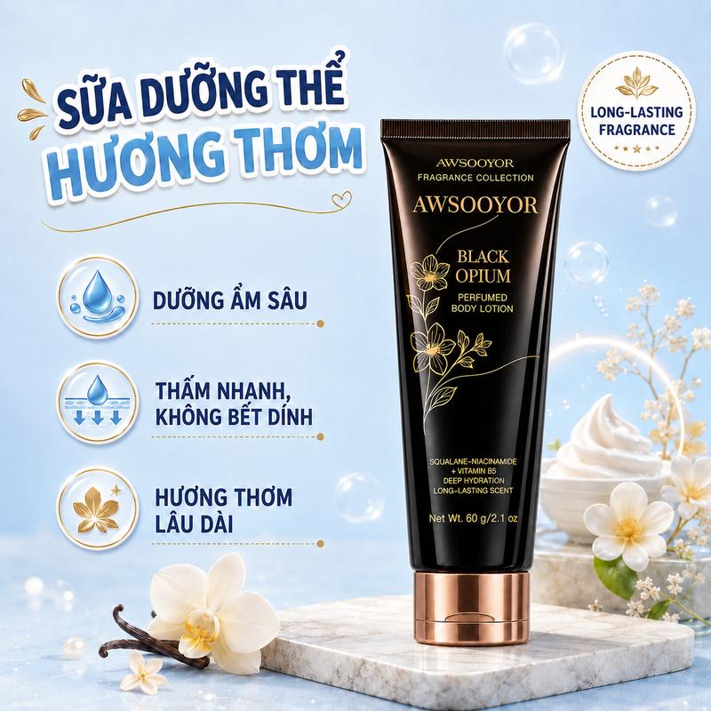 Sữa Dưỡng Thể Hương Thơm ngăn ngừa da khô, dễ hấp thụ, thích hợp cho cả nam & nữ dùng hằng ngày 60g