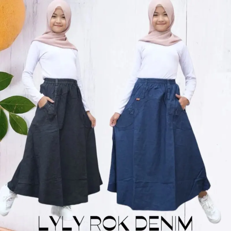 ROK JEANS ANAK UMBRELLA || Rok anak wanita 6-12 tahun. Fashion