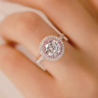 Gambar EAR PARTNER-Cincin moissanite berbentuk bulat sederhana untuk wanita, terbuat dari perak murni dengan lapisan berkilau, dihiasi berlian empat penjuru dengan warna pink yang memukau, cincin tunangan.  " - Silver dari EAR PARTNER Kota Administrasi Jakarta Utara 3 Tokopedia