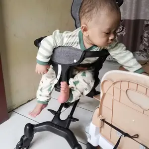 Sakumini Foldable Cabin Stroller Kereta Dorong Lipat Anak Bayi Travelling Kabin Hitam Roda Dorongan Kursi Black