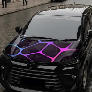 Stiker Kap Mobil Motif Hexagon Hexagon Universal Car Hood Decal Premium, Tahan Air & Anti Pudar