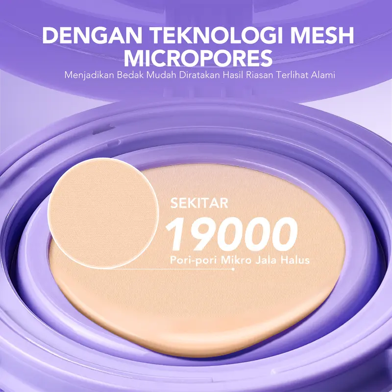 [3-day promotion] Only 100 pcs ! Korean Premium Natural Amaze Air Cushion Foundation 12g | 4-in-1: sunscreen, foundation, makeup setting, skin care | 24-hour long-lasting | Niacinamide + Vitamin C + Centella | acne-prone skin friendly | BPOM&Halal 2
