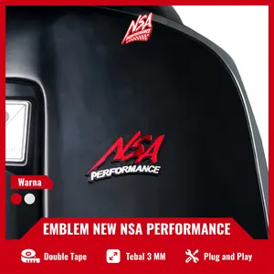 NSA 1 PCS EMBLEM LOGO TIMBUL NSA PERFORMANCE STIKER TIMBUL 3D BADGE NUSA AUTOMOTIVE PERFORMANCE UNIVERSAL Car
