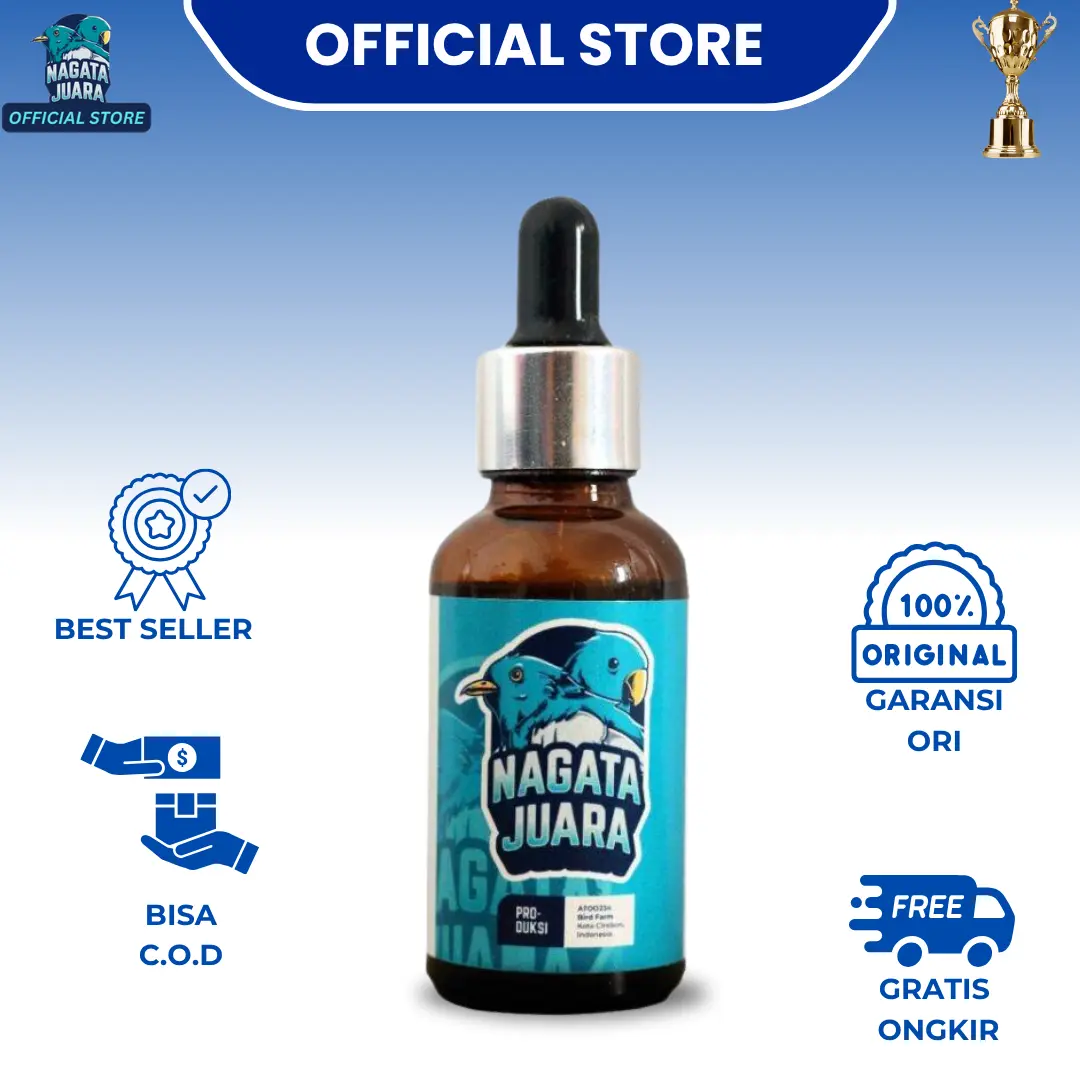 Paket Bundling NAGATA Original | Vitamin Untuk Penggacor Burung 3x Tetes Langsung Gacor | Bisa COD